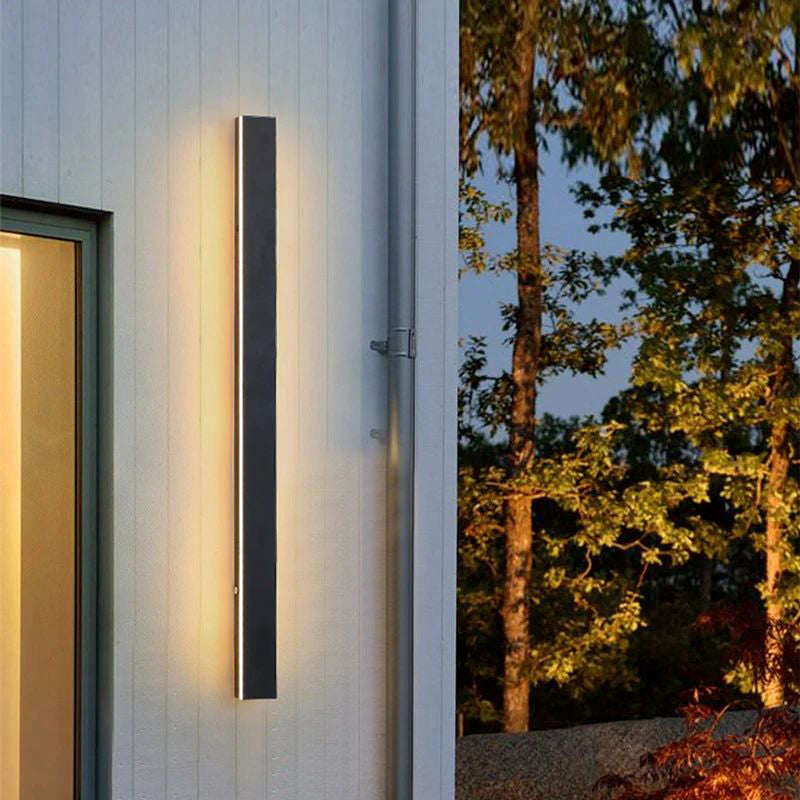 Edge Ripple Minimalist Linear Outdoor Light