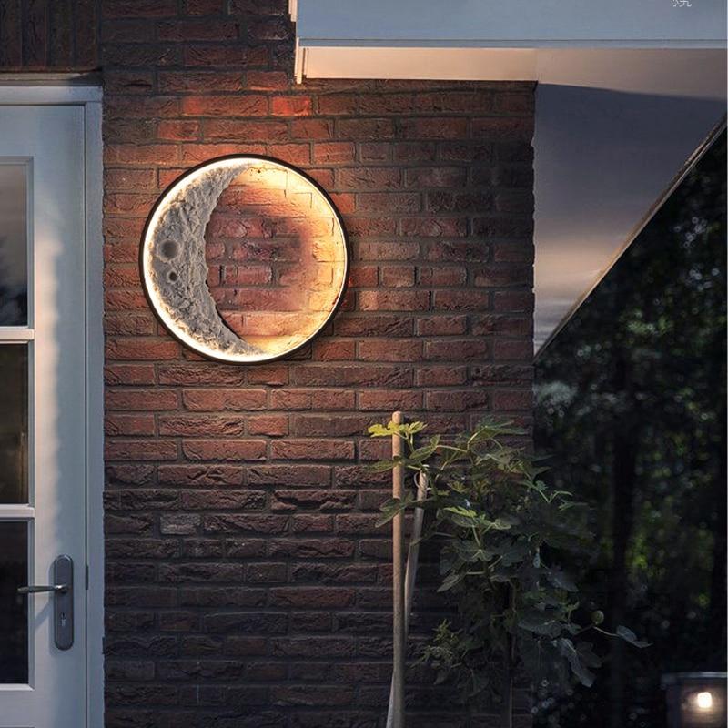 Elif Modern Moon Shape LED IP65 Lumière Extérieure Étanche