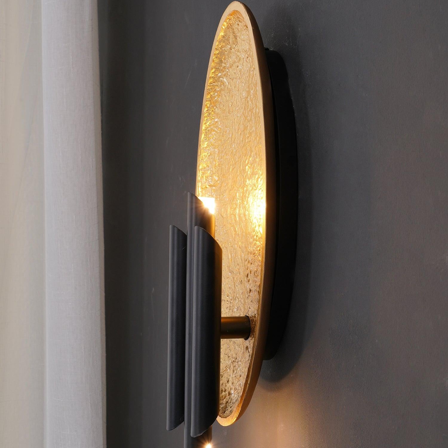 Oval Gold Foil Wall Lamp