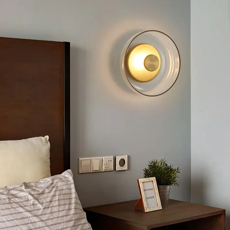 The Shimmering Glow Premium Minimalist Brass Wall Light