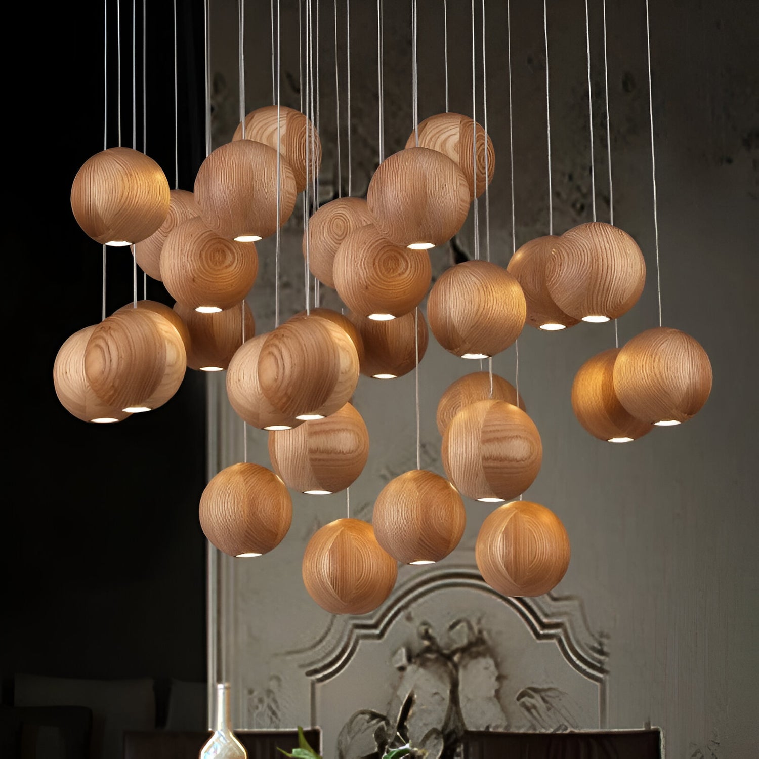 Nordic Natural Wood Milliere LED Pendant Light