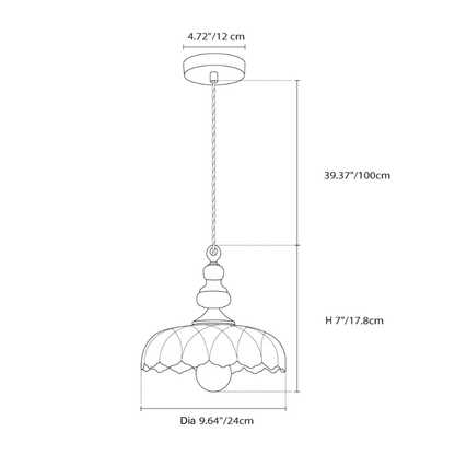 Clarionne Gravierte Globe-Glas-Deckenleuchte
