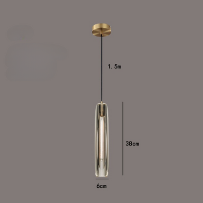 Aurora Luxe Modern Crystal Glass Pendant Light