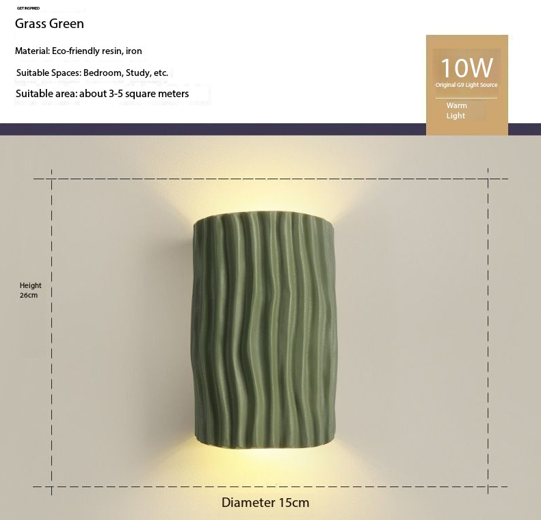 Clarity Curve Japandi Resin Wall Light