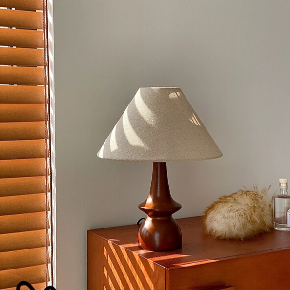 Olivia Vintage Solid Wood Table Lamp