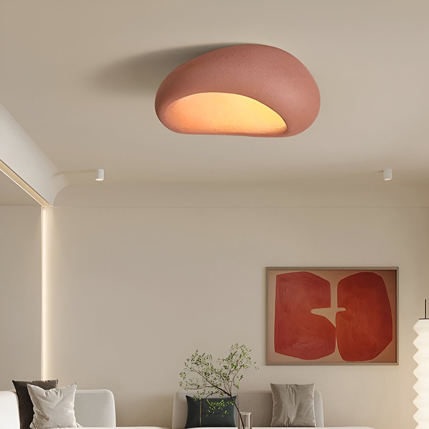 Lampada da soffitto LED in stile giapponese Wabi Sabi minimalista nordico