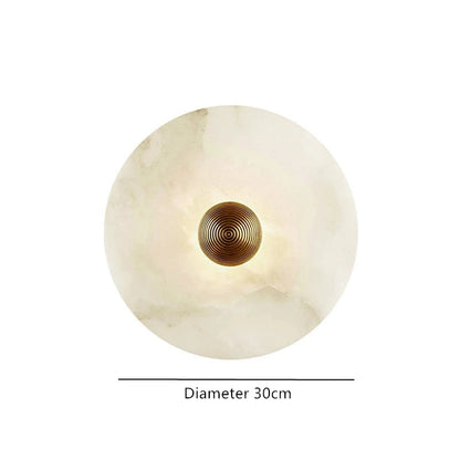 Alabaster Round LED Wall Lamp