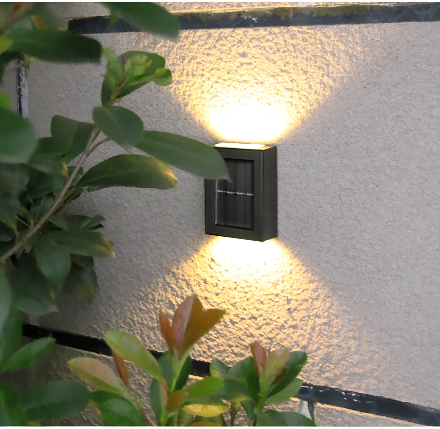 4 lampade da parete a energia solare per esterni, 10 LED Up and Down 4 lampade da parete a energia solare per esterni, 10 LED Up and Down