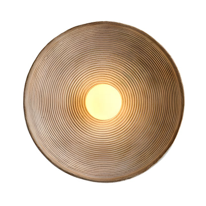 Retro Style Ceramic Round LED Wall Lamp