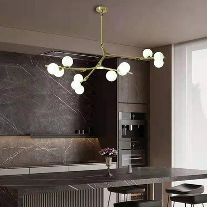 Lampadario a soffitto con rami nordici