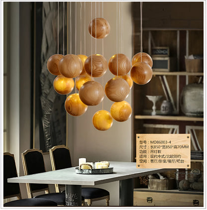 Nordic Natural Wood Milliere LED Pendant Light