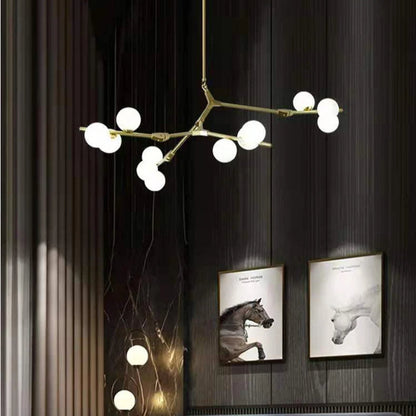 Lampadario a soffitto con rami nordici