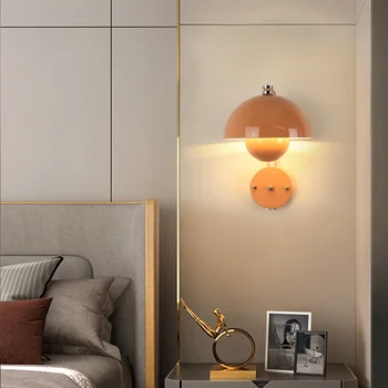 Lámpara de pared de estilo nórdico con forma de hongo