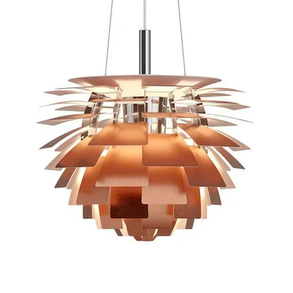 Chandelier suspendu moderne en forme de pomme de pin artichaut LED