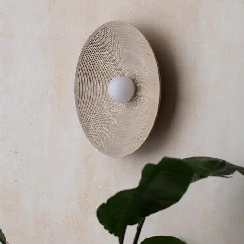 Retro Style Ceramic Round LED Wall Lamp