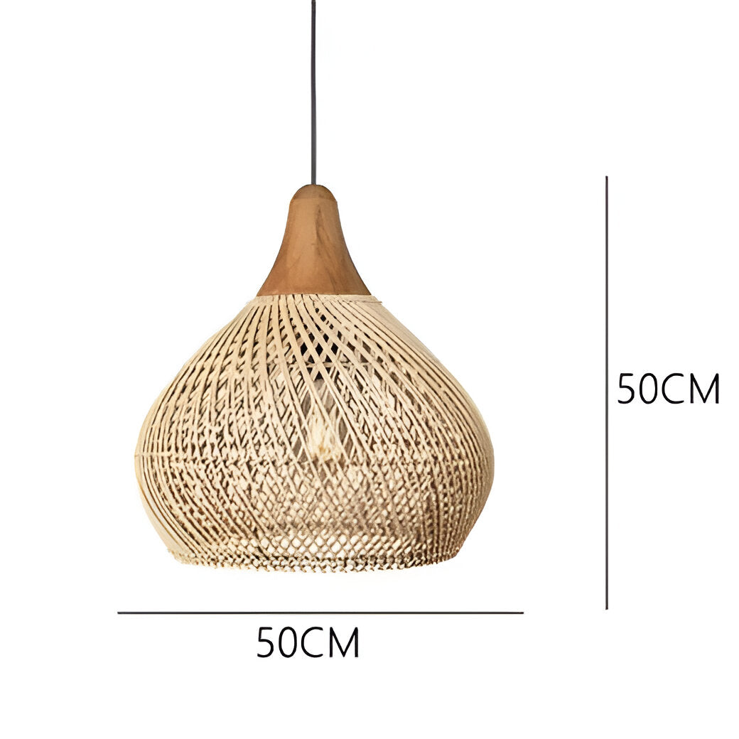 Boho Style Rattan Pendant Light