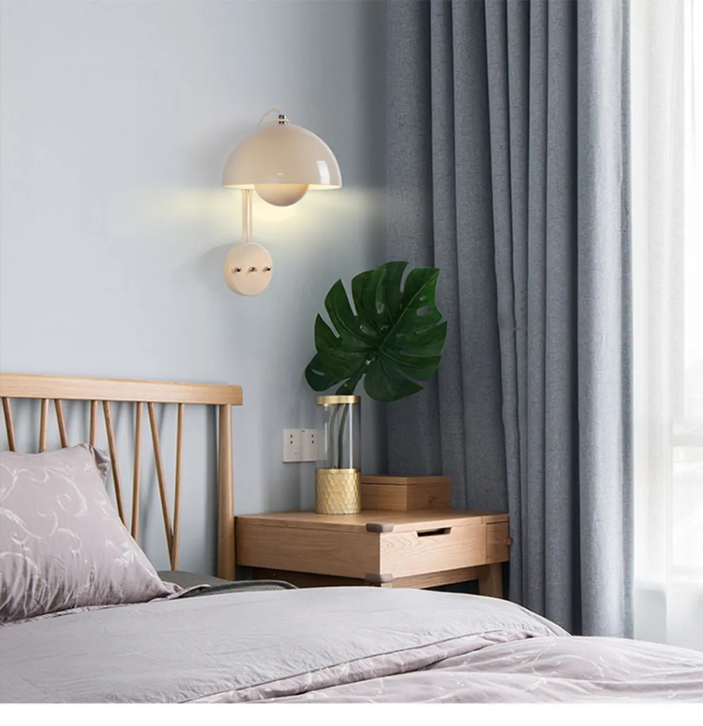 Nordic Style Mushroom Wall Lamp