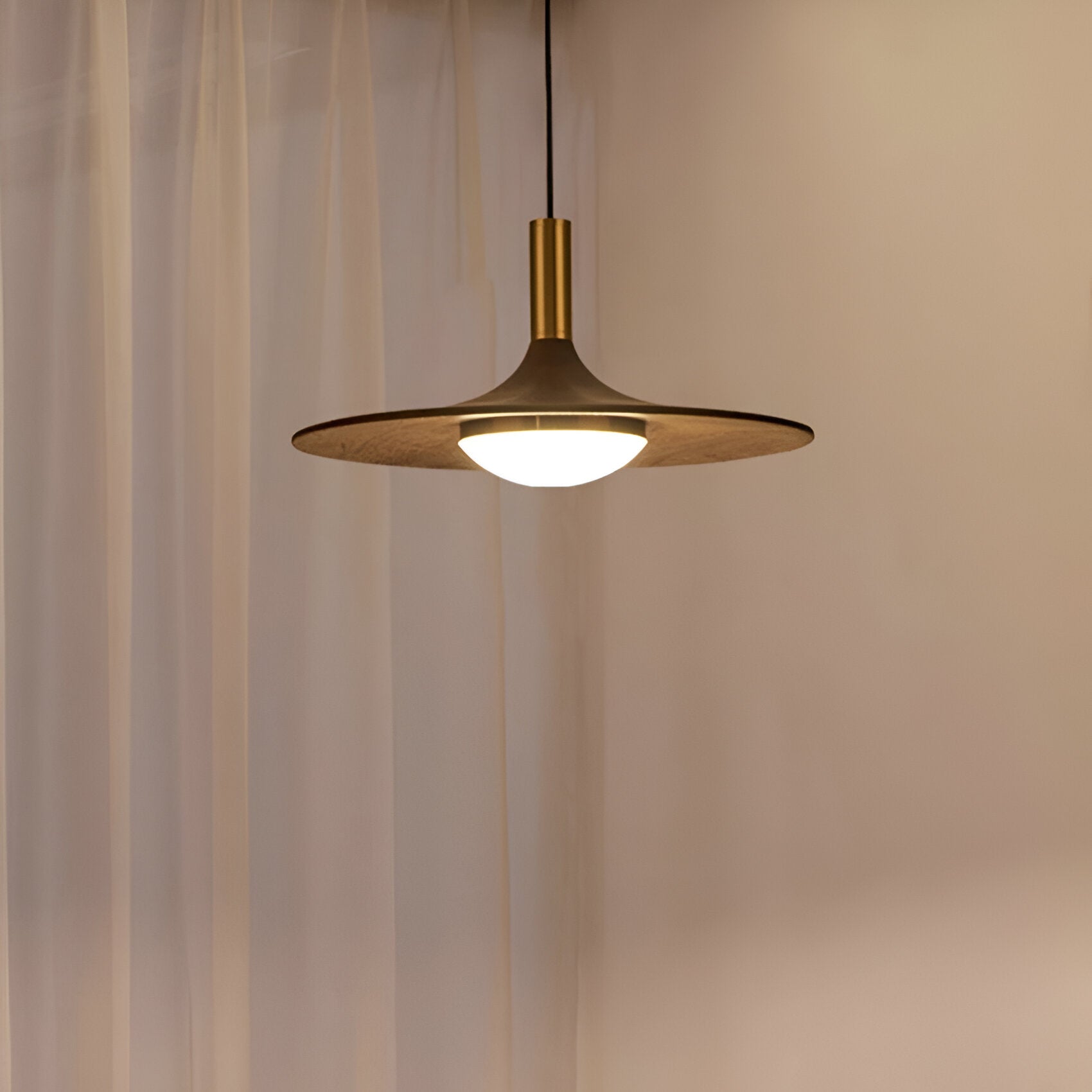 Elegant Walnut Nordic Pendant Light