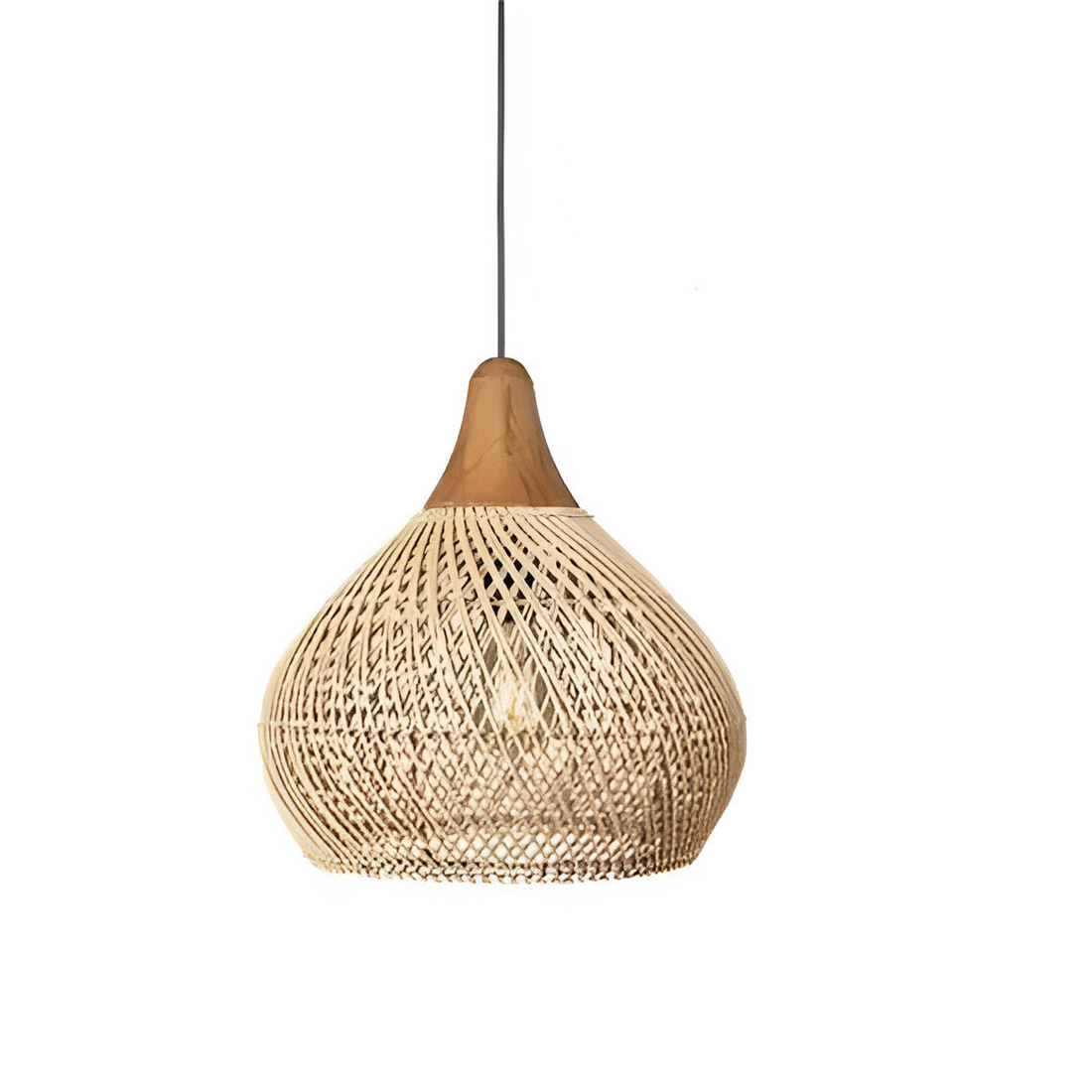 Lampada a sospensione in rattan stile Boho