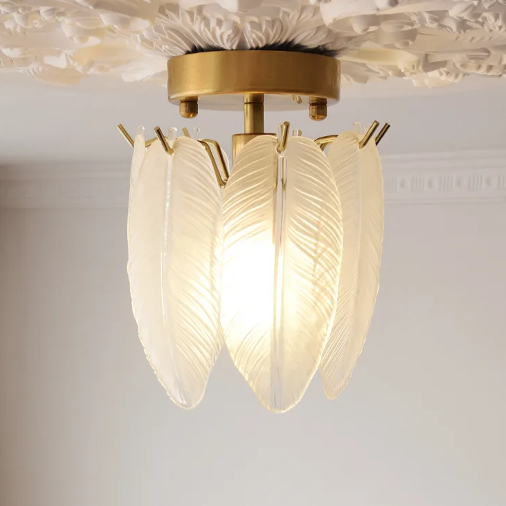 Moderne Witte Semi-Flush Mount Plafondlamp