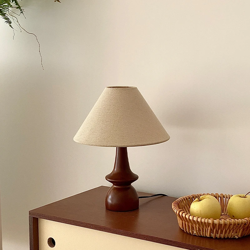 Olivia Vintage Solid Wood Table Lamp