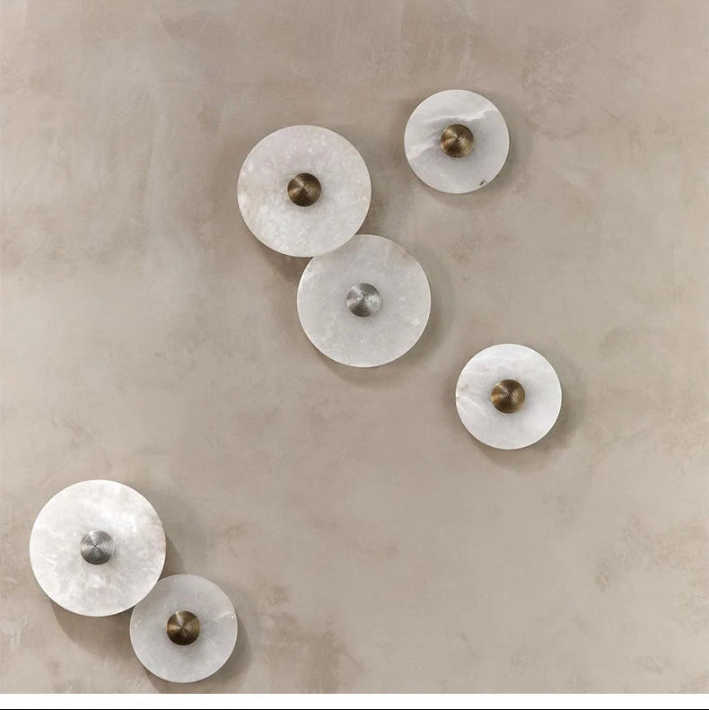 Alabaster Round LED Wall Lamp