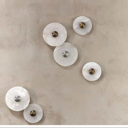 Alabaster Round LED Wall Lamp