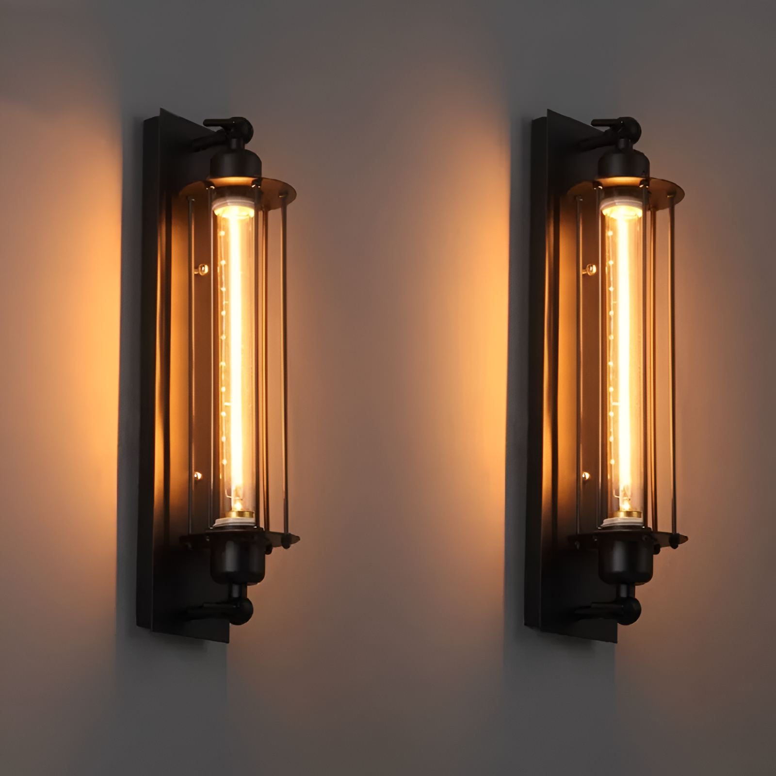 Retro Industrial Edison Long Flute Wall Lamp