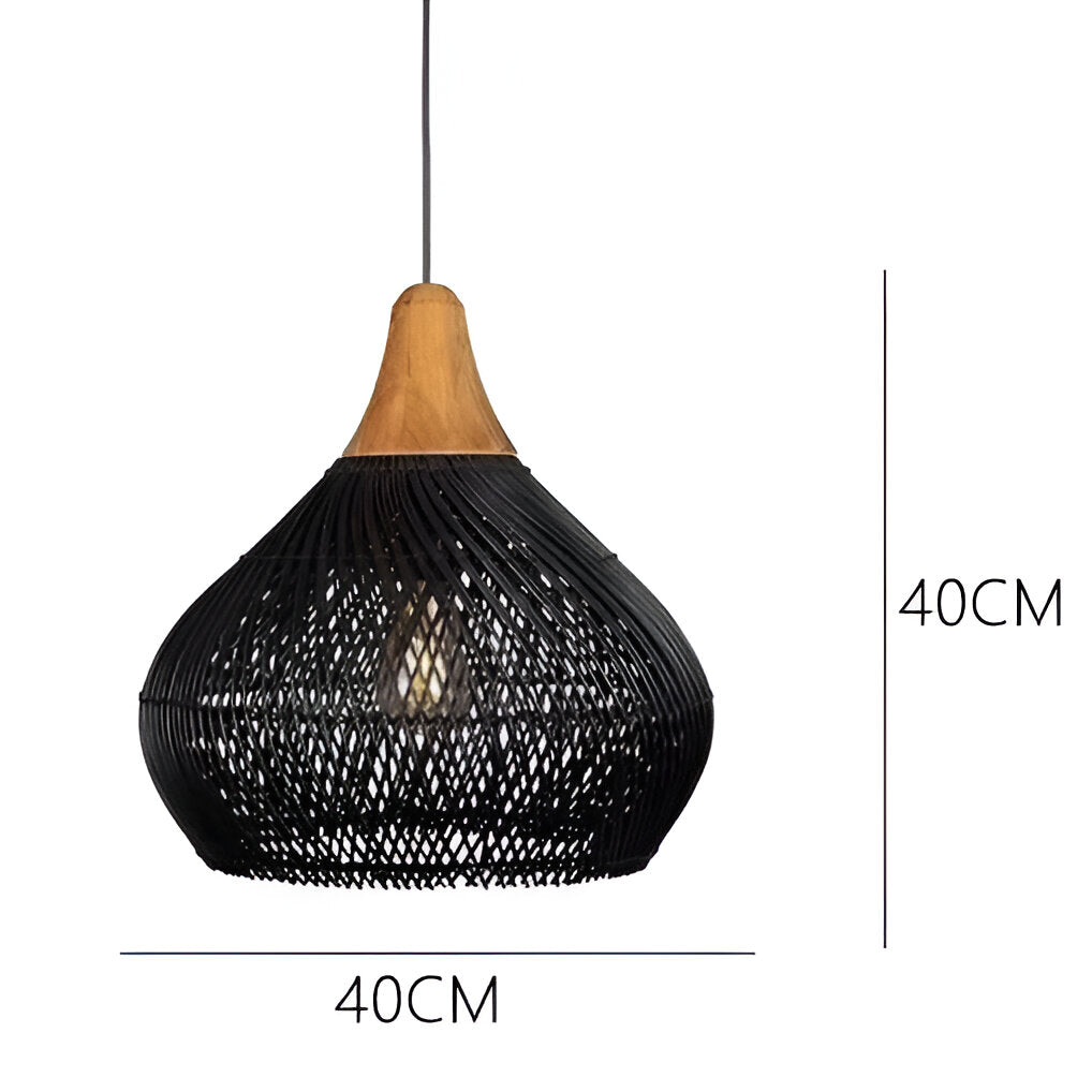 Boho Style Rattan Pendant Light