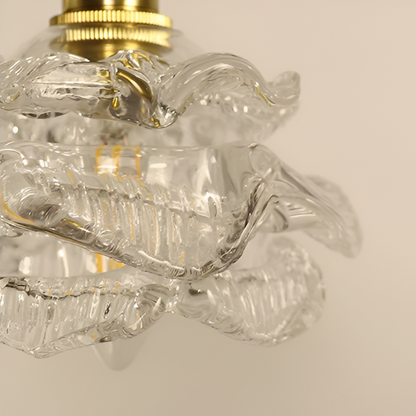 Vintage Rose Glass Pendant Lamp