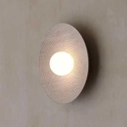 Lampada da parete LED rotonda in ceramica stile retrò