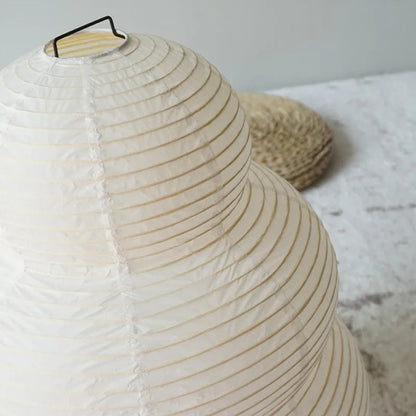 Lampe de table en papier blanc Wabi Sabi japonais