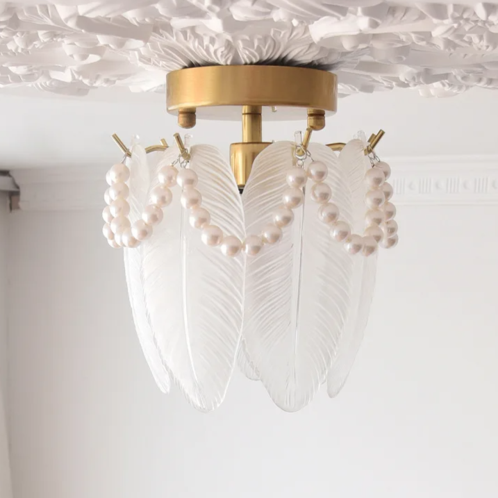 Moderne Witte Semi-Flush Mount Plafondlamp