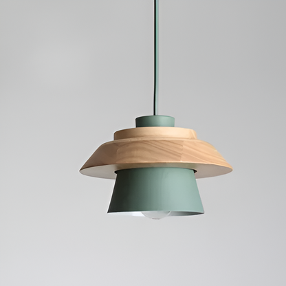 Macaroon Nordic Wood Color Pendant Lamp