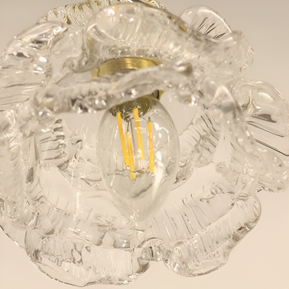 Vintage Rose Glass Pendant Lamp