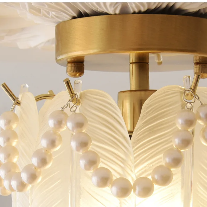 Modern White Semi-Flush Mount Ceiling Light