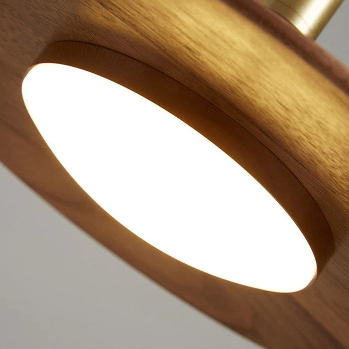 Elegant Walnut Nordic Pendant Light