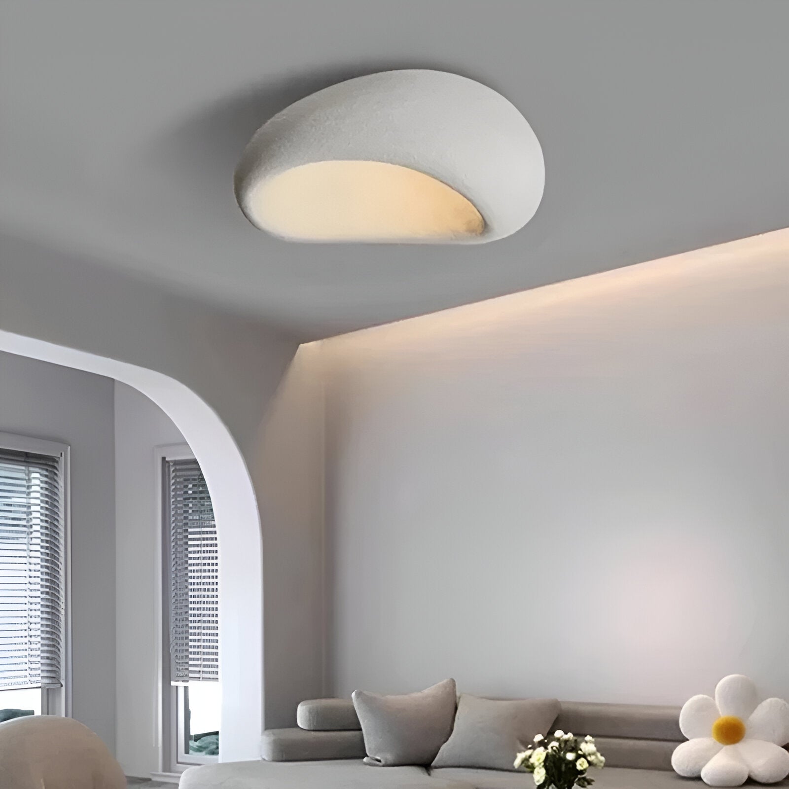 Lampada da soffitto LED in stile giapponese Wabi Sabi minimalista nordico