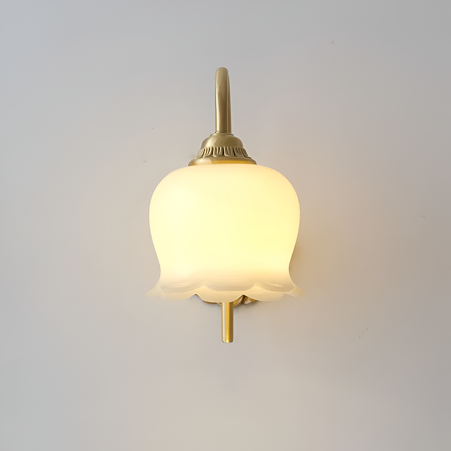 Retro Crème Lelietje-van-dalen Bloemlamp