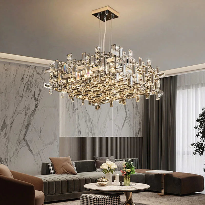 Chandelier en cristal LED de luxe