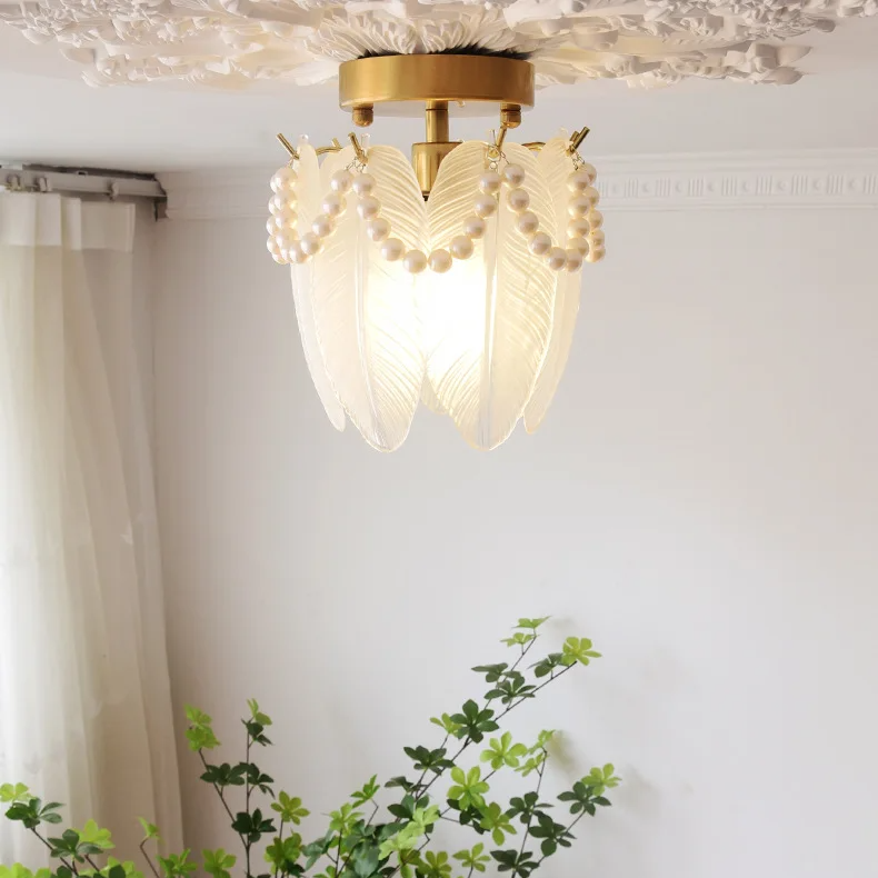 Moderne Witte Semi-Flush Mount Plafondlamp