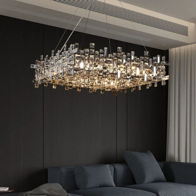 Chandelier en cristal LED de luxe