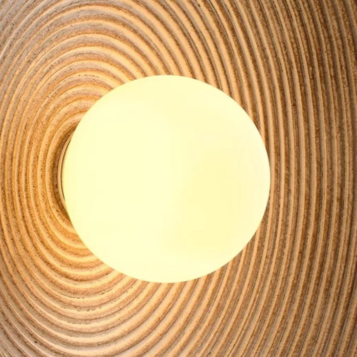 Retro Style Ceramic Round LED Wall Lamp