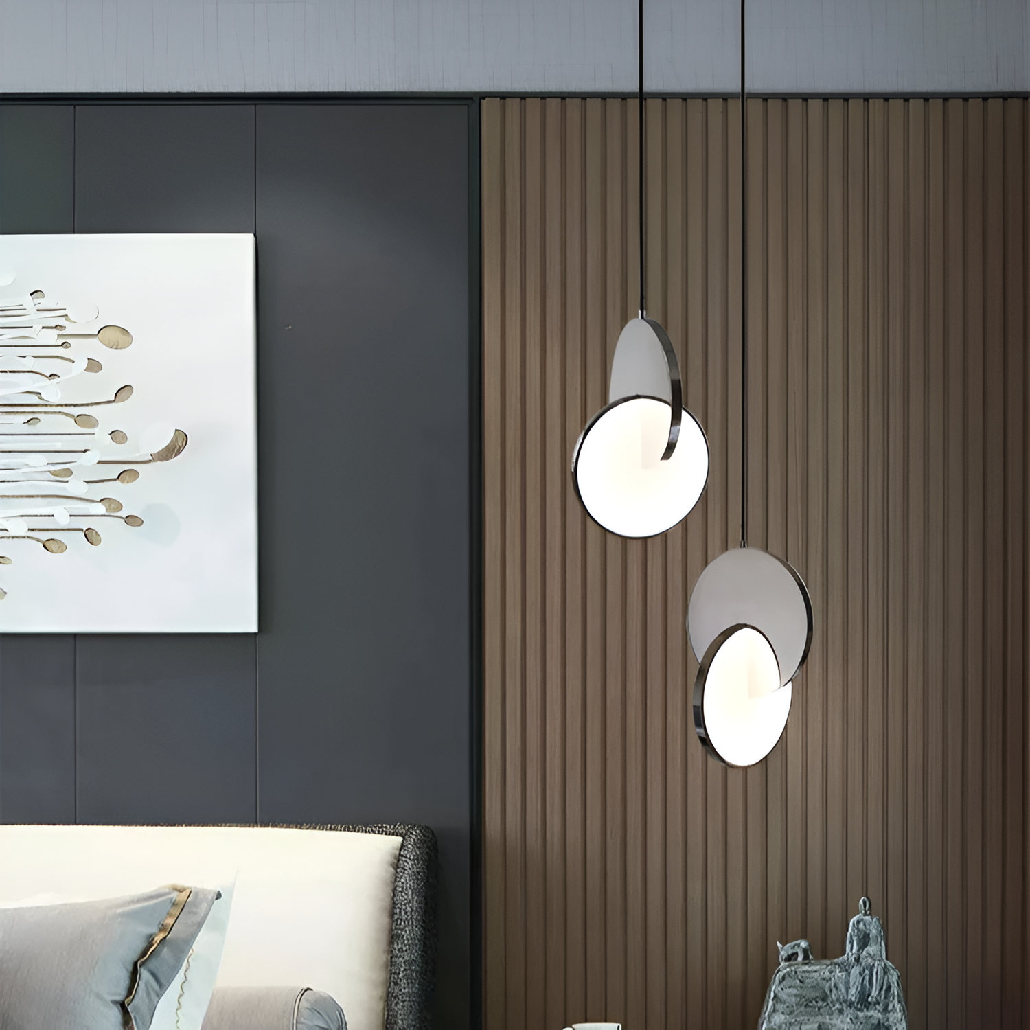 Nordic Double Round LED Pendant Lamp