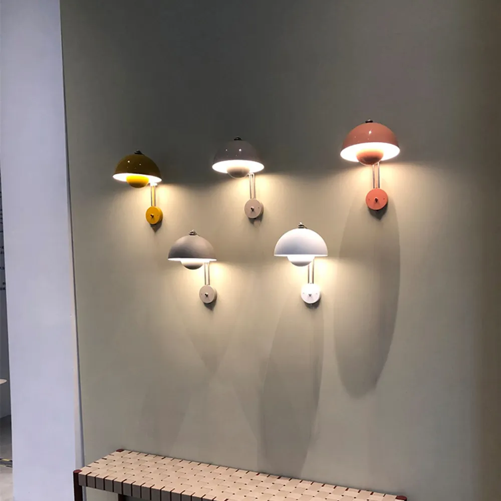 Nordic Style Mushroom Wall Lamp