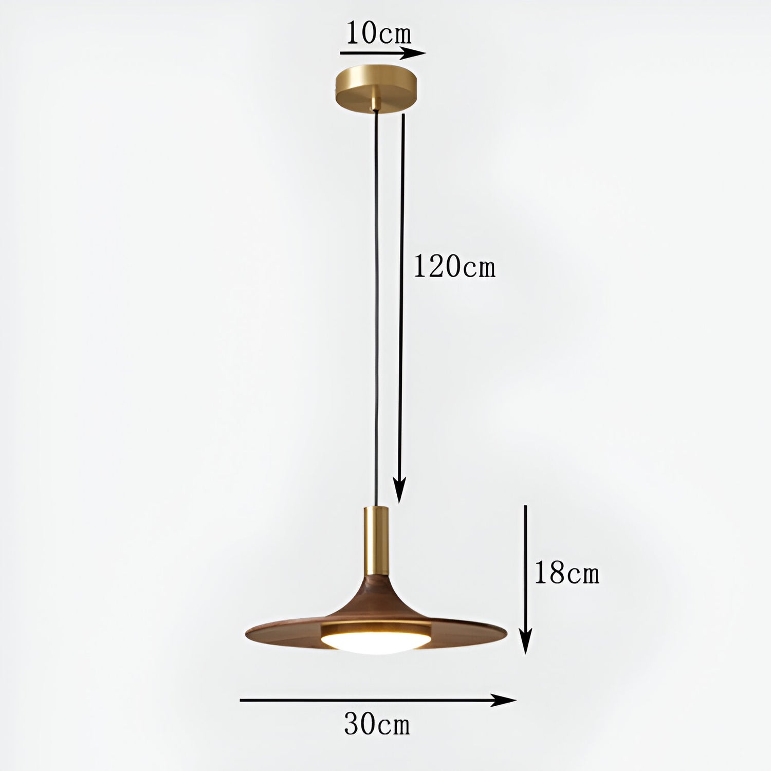 Suspension Nordic en noyer élégant