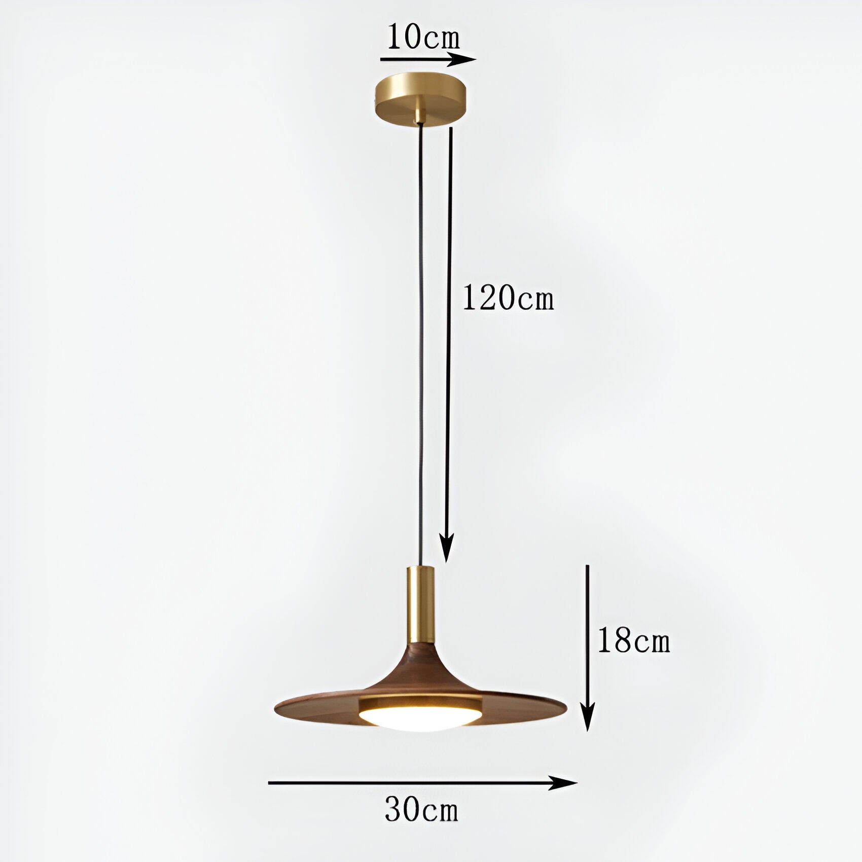 Elegant Walnut Nordic Pendant Light