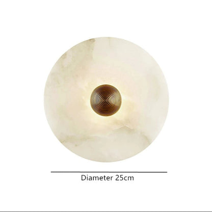 Alabaster Round LED Wall Lamp