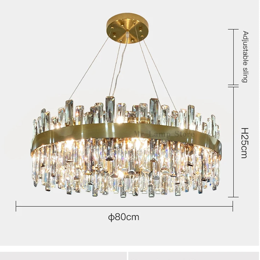 Chandelier en cristal atmosphérique