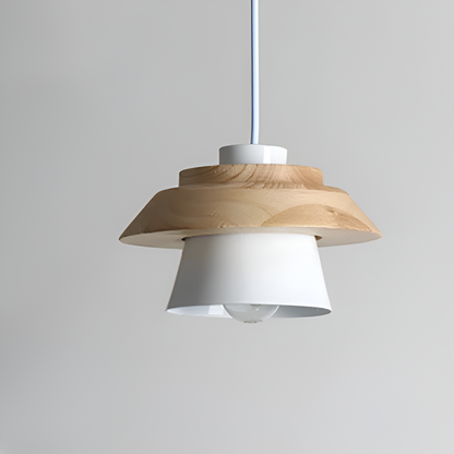 Macaroon Nordic Wood Color Pendant Lamp